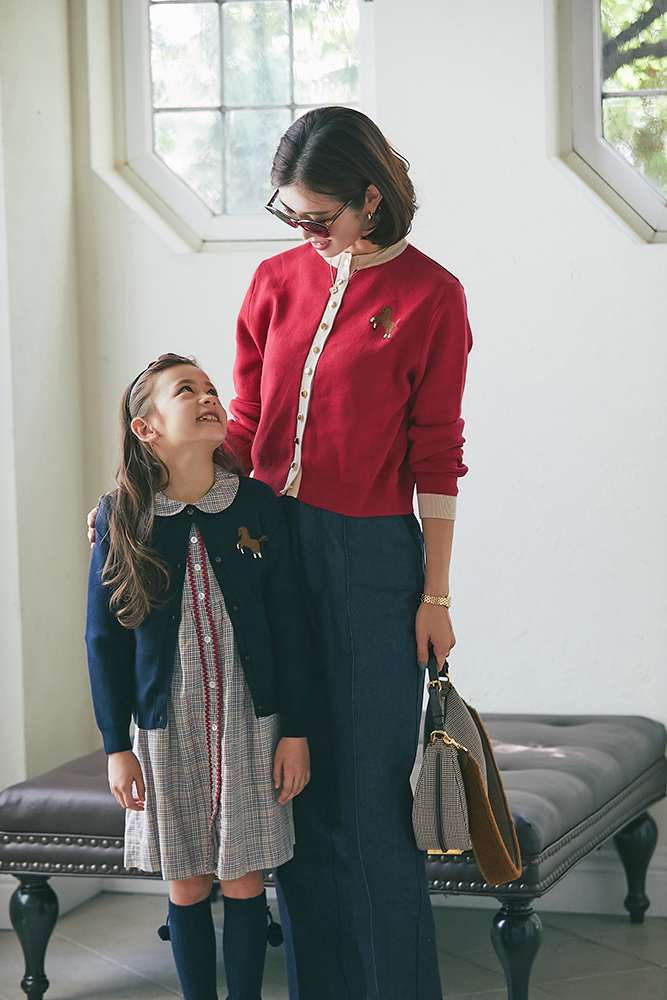 ONE POINT EMBROIDERED CARDIGAN & BAG｜seventen