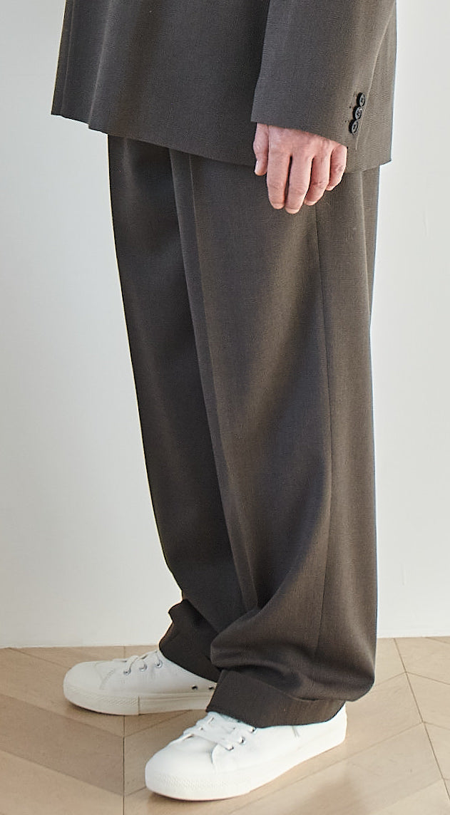 24AW TRAVEL PANTS/HARD TWISTED WOOL MESH – seya-voyage