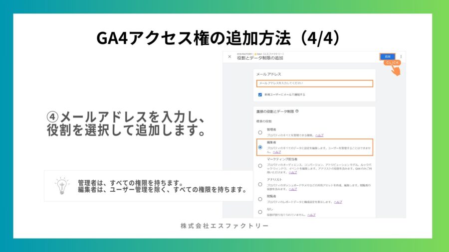 GA4アクセス権限を追加する手順と基礎知識 初心者向け