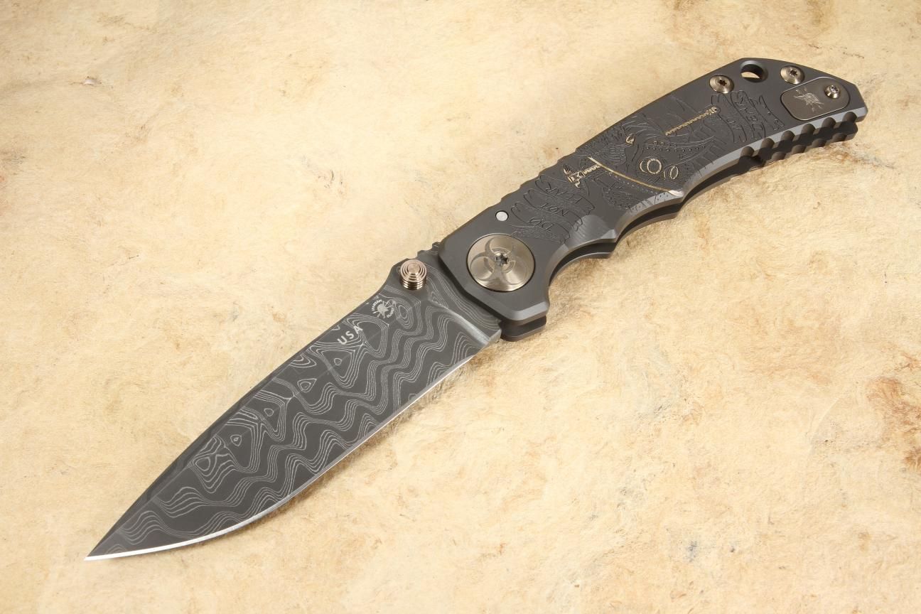 Spartan Harsey Folder - Plague Doctor - Damascus Steel