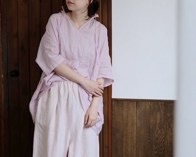 PICK UP 】LINEN FRILL NECK TUNIC | ONLINE SHOP | nest Robe Shop