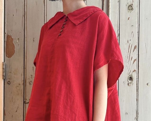 nest Robe ネストローブ 23AW リネン 近江晒しプチフリルチュニック