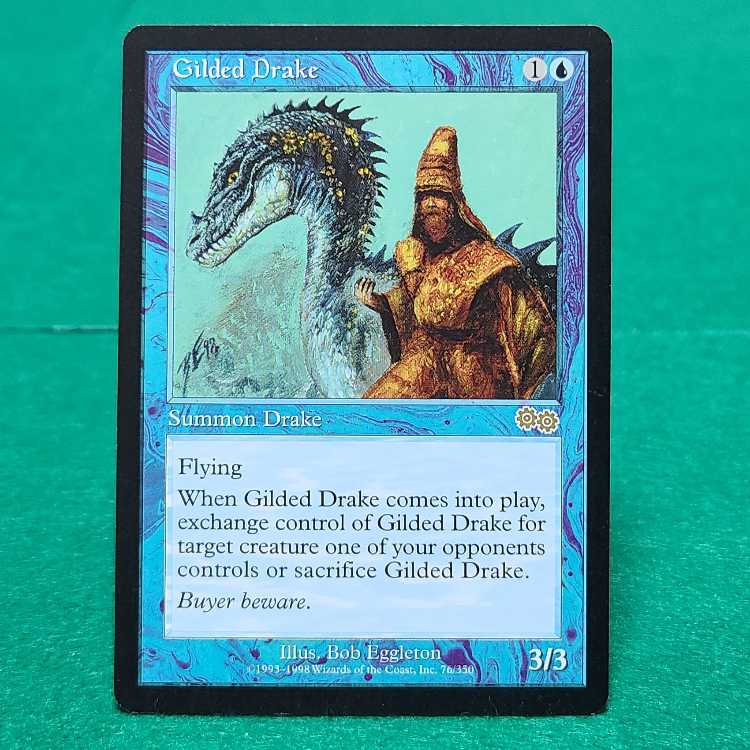MTG】金粉のドレイク / Gilded Drake 日本語版 旧枠 レア 金粉の