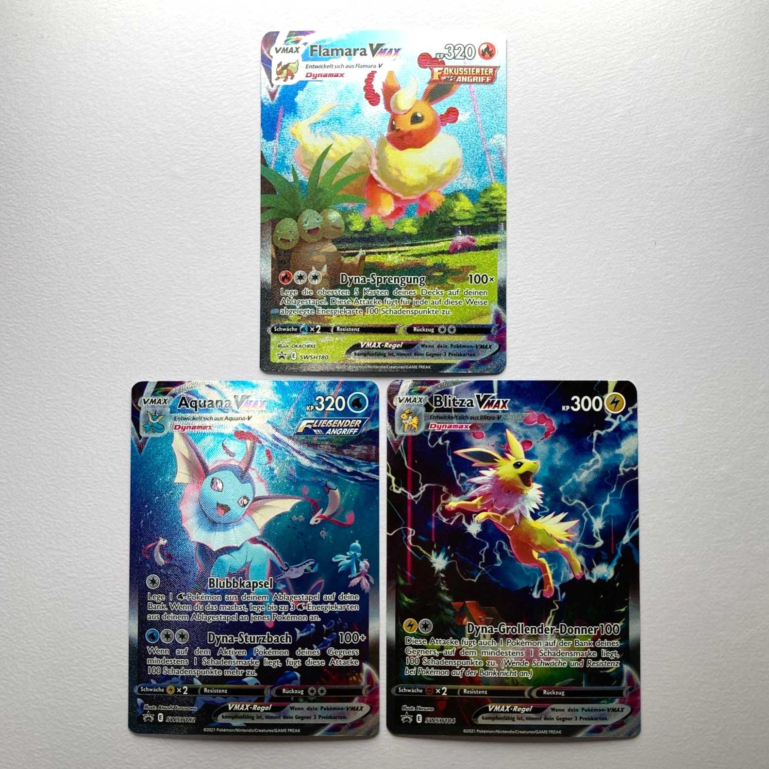 夏ポケカ ドイツ語版 ブースター/シャワーズ/サンダース 3枚セット 3枚
