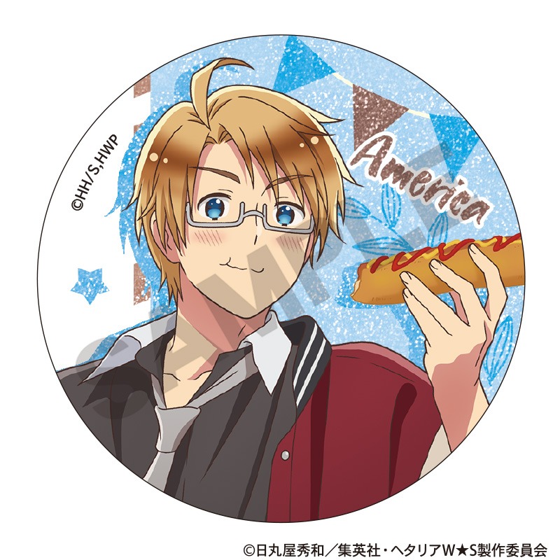 ヘタリア World☆Stars トレーディンググリッター缶バッジ 食べ歩き