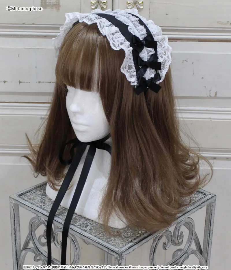 無地ラッセルレースつきヘッドドレス | metamorphose temps de fille