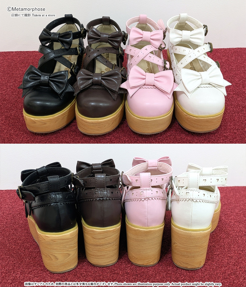 木底風リボンシューズ | metamorphose temps de fille - gothic