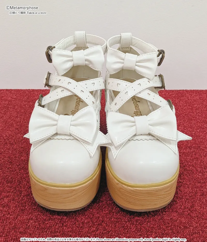 木底風リボンシューズ - 靴 | メタモルフォーゼ - ロリータ（ロリィタ