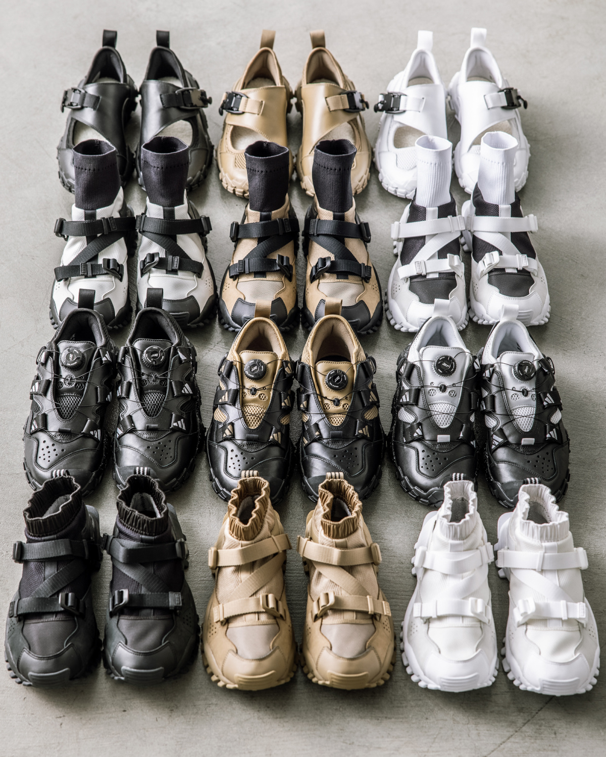 4型12足のアディダス バイ ハイクを全部見せ！ 防水透湿のゴアテックス