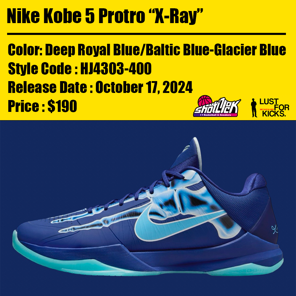 2024年10月17日発売Nike Kobe 5 Protro “X-Ray” | Shot Clock
