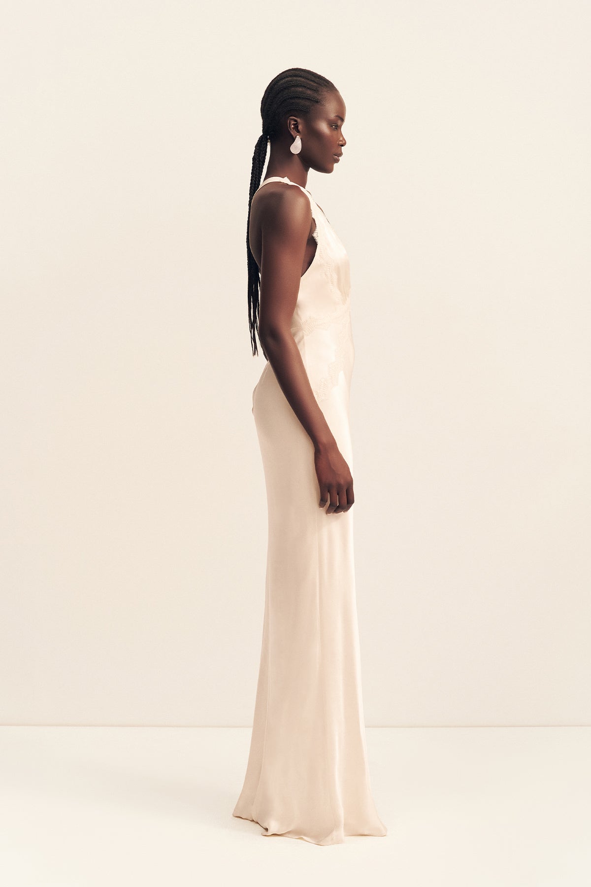 LA LUNE LACE CROSS BACK MAXI DRESS | CREAM | DRESSES | SHONA JOY