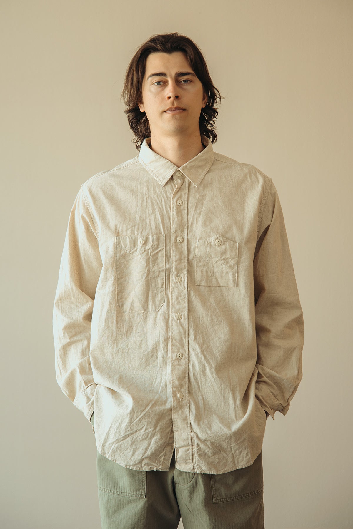 Engineered Garments Work Shirt | Natural CL Sheeting | Canoe Club
