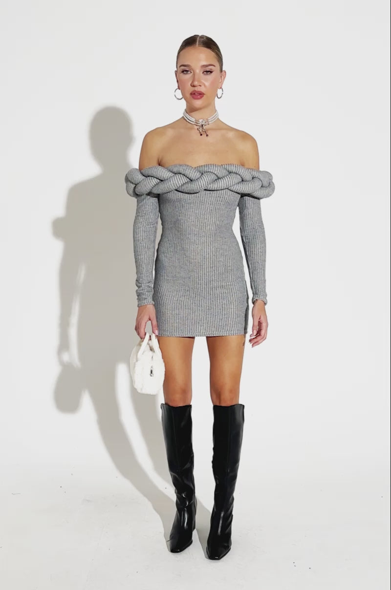 ワンピース theredthread S draped knit dress mini THEREDTHREAD / ザ