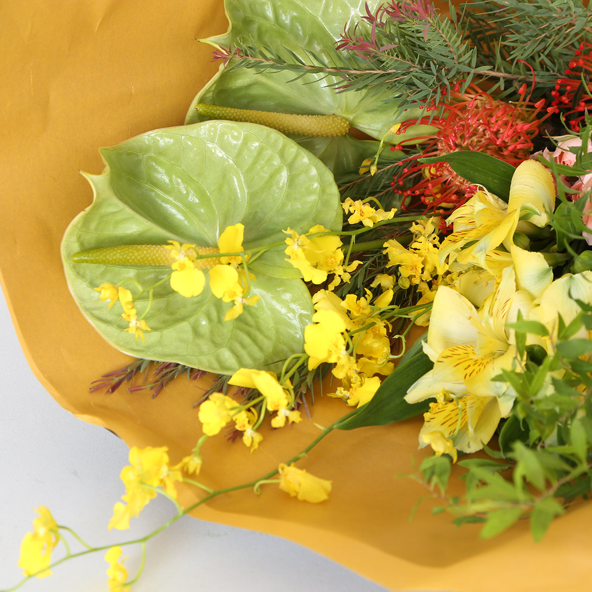 花束】XXLサイズ｜黄色・オレンジ｜ブーケ｜誕生日／結婚記念日など