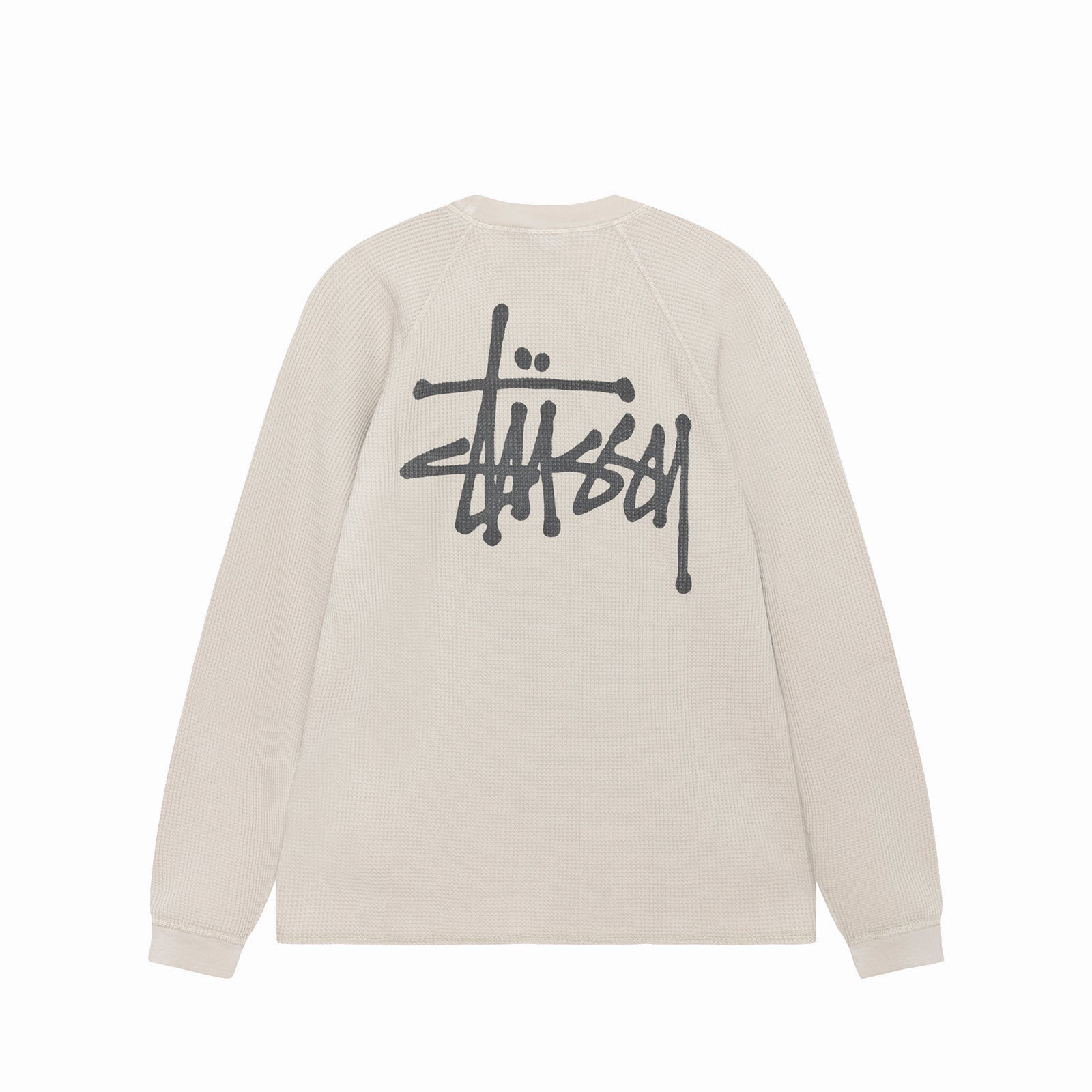 STUSSY: Raglan Thermal Basic Stock (Bone) | DSMG E-SHOP