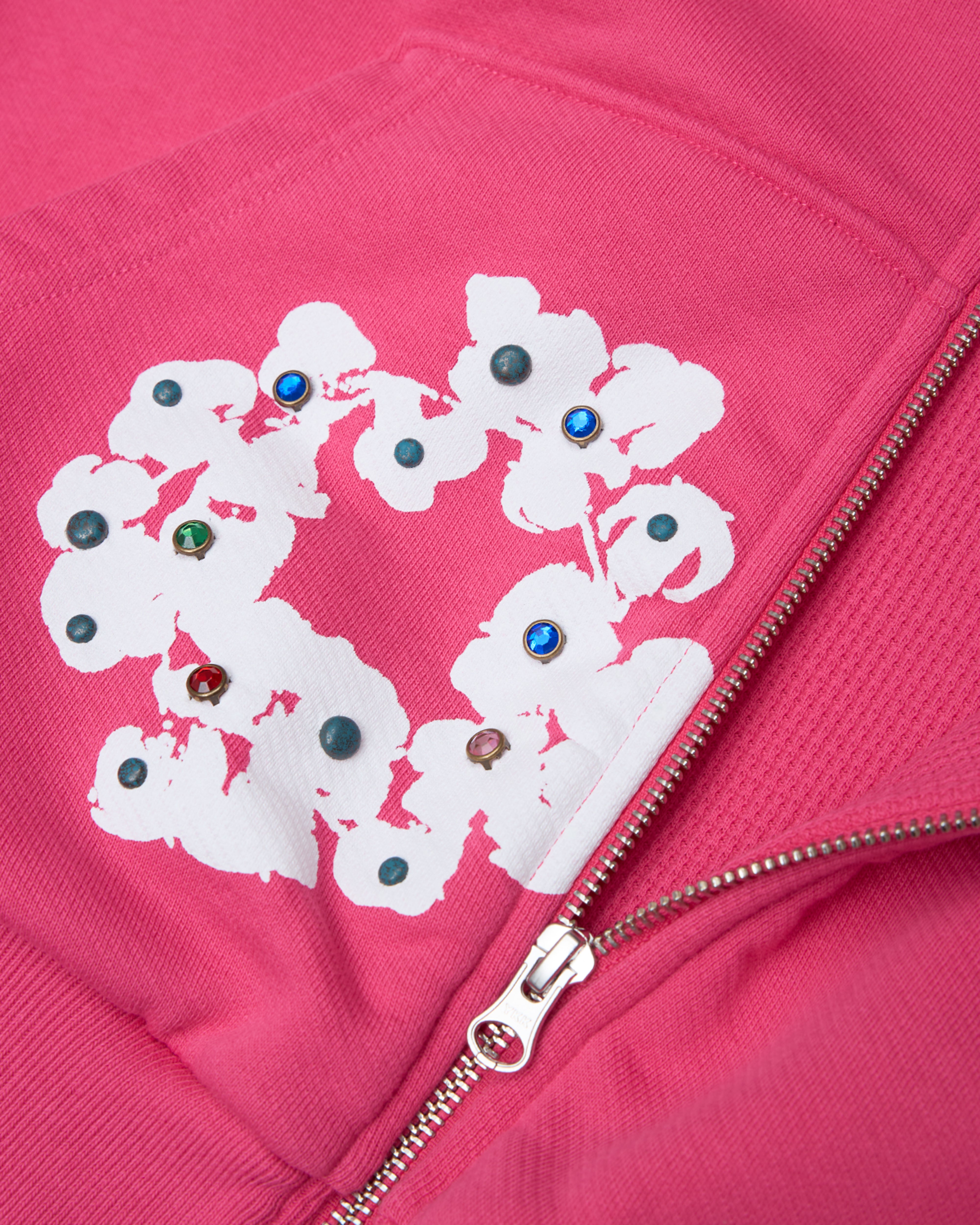 Denim Tears: Men's Rhinestone Wreath Hoodie (Pink) | DSMNY E-SHOP