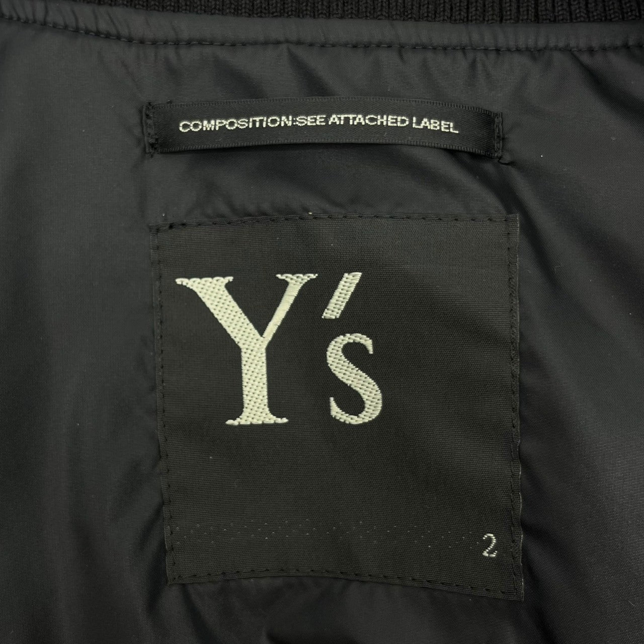 Y's(ワイズ) 22AW Wool nylon different fabric docking bomber jacket