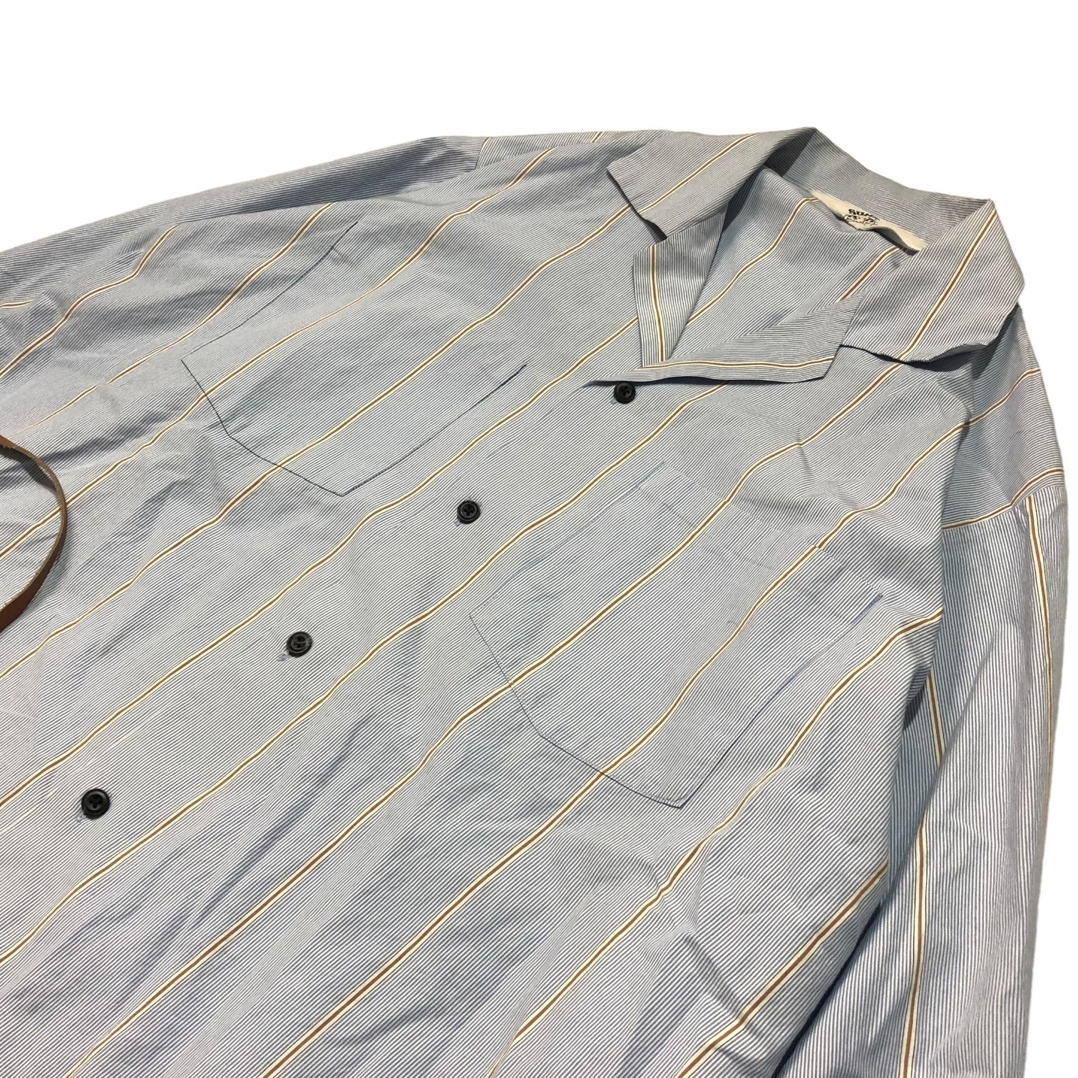 SUNSEA(サンシー) 19AW BLUE BEGE GIGOLO SHIRT ブルー ベージュ