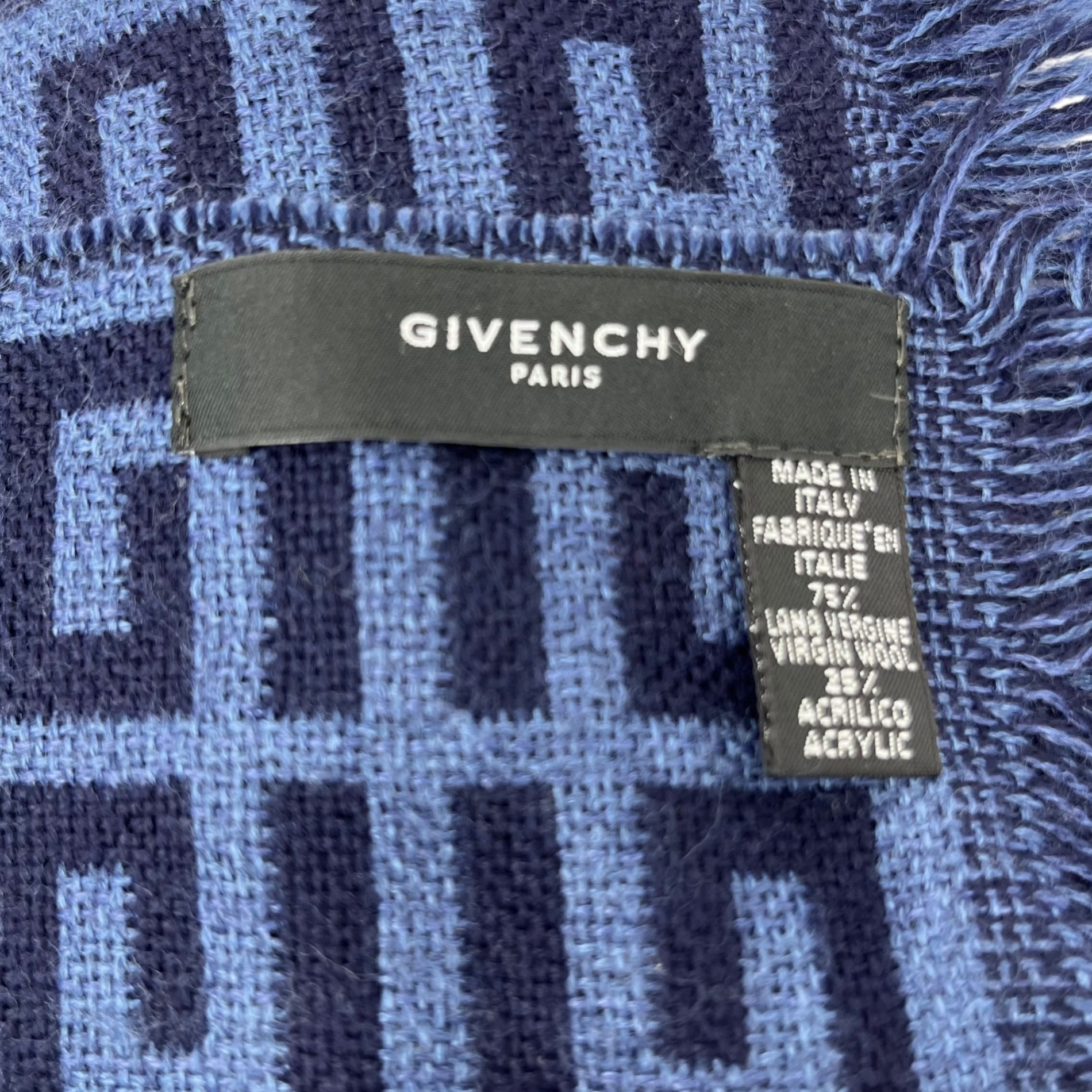 GIVENCHY(ジバンシィ) Monogram logo wool scarf モノグラム ロゴ