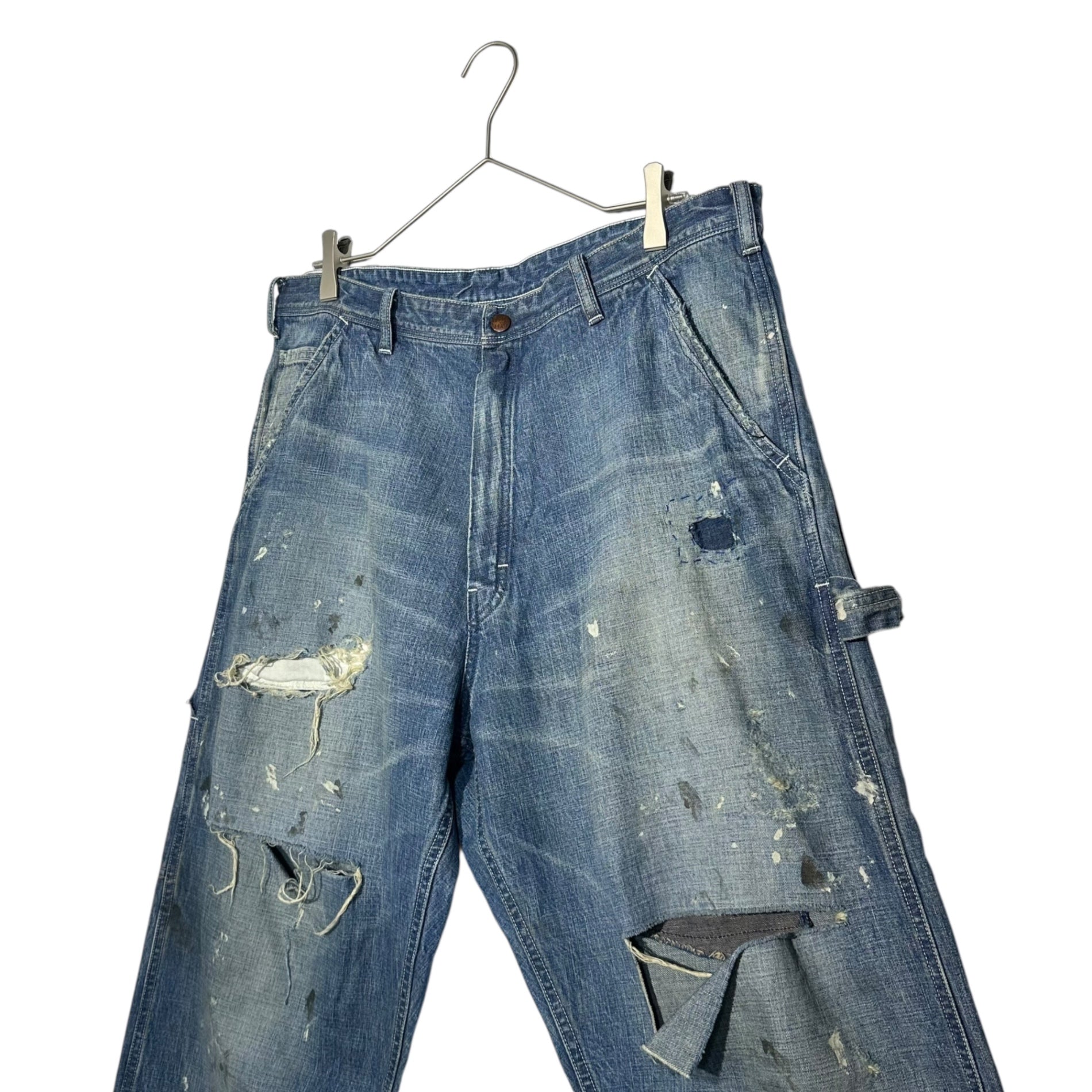 SAINT MICHAEL(セントマイケル) 24SS SAINT DENIM PANTS BLUE ダメージ