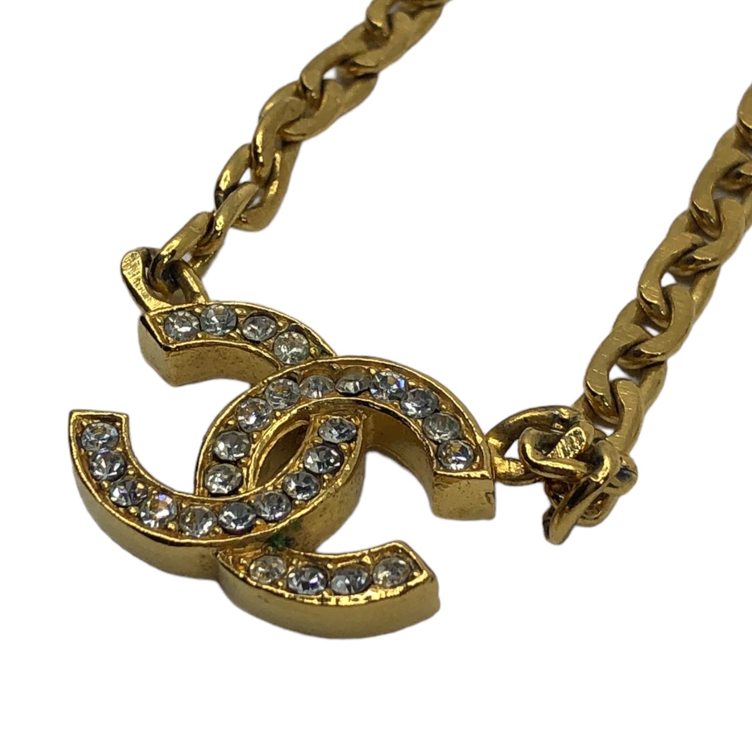 CHANEL(シャネル) 70's coco mark rhinestone chain necklace ココ