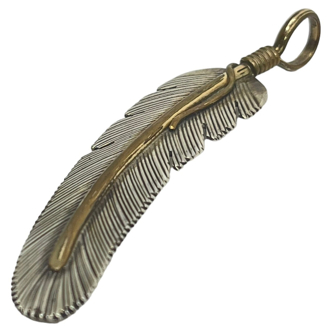 NAVAJO(ナバホ族) イーグル フェザー 12KGF コンビ TOP ペンダント