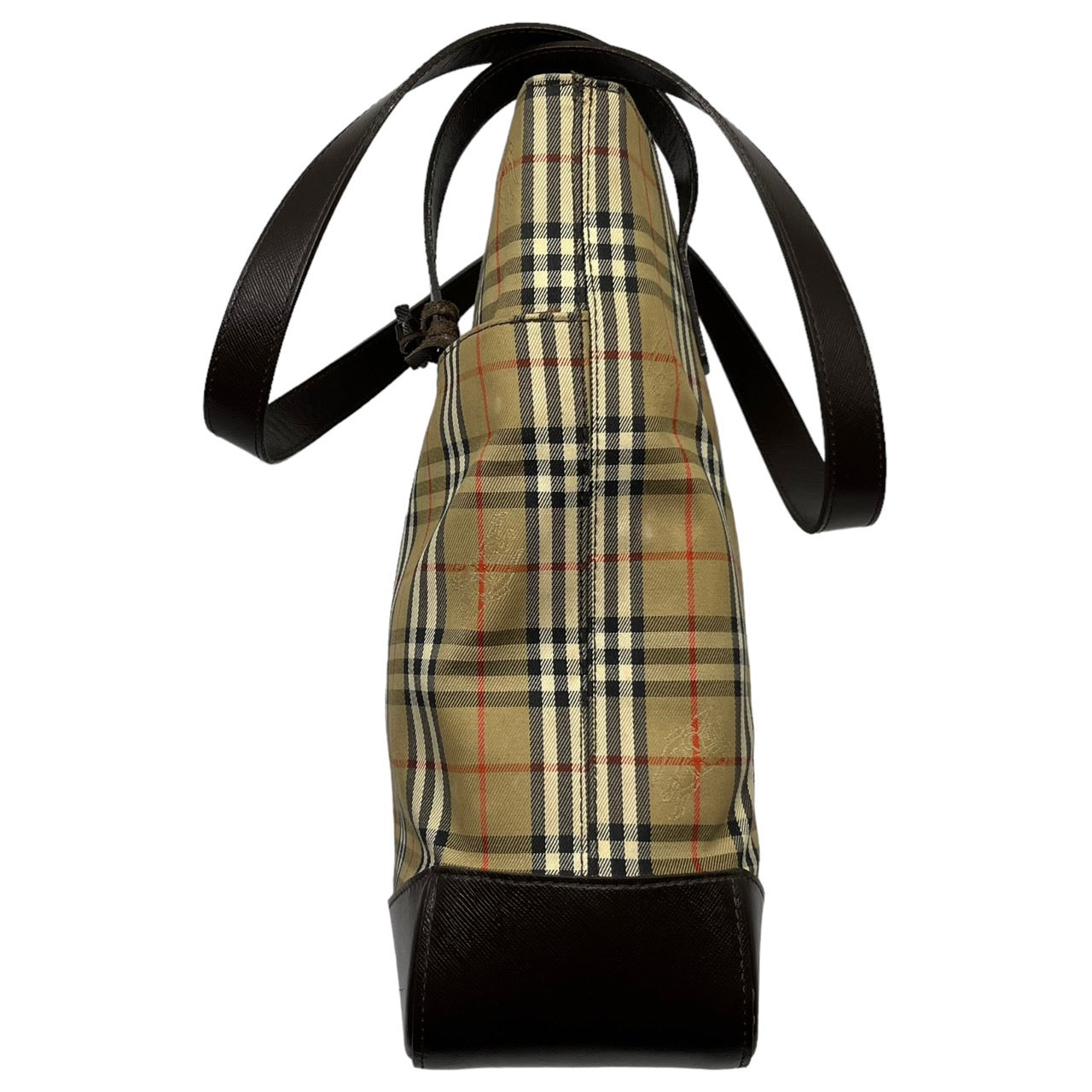 良品 バーバリー リュック 巾着 フラップ ノバチェック シャドーホース