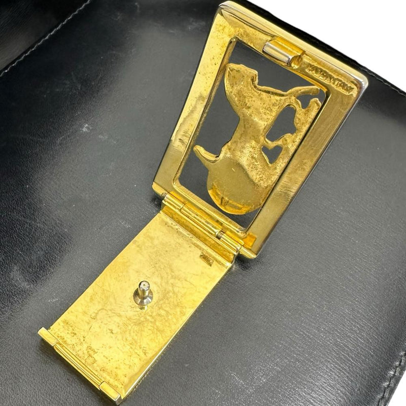 CELINE/セリーヌ】 馬車金具 ヴィンテージ ショルダーバッグ レザー/GP