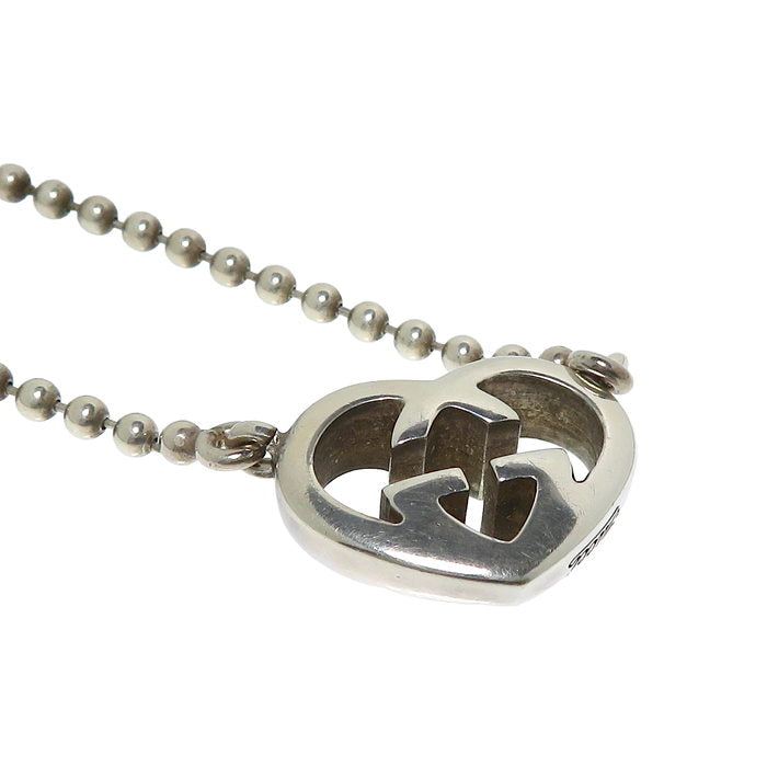 GUCCI/グッチ】 ハート ネックレス インターロッキングG シルバー925