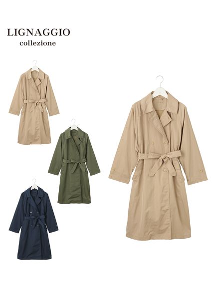 レインコート】リナージオ（LIGNAGGIO）トレンチコート 無地 ロング