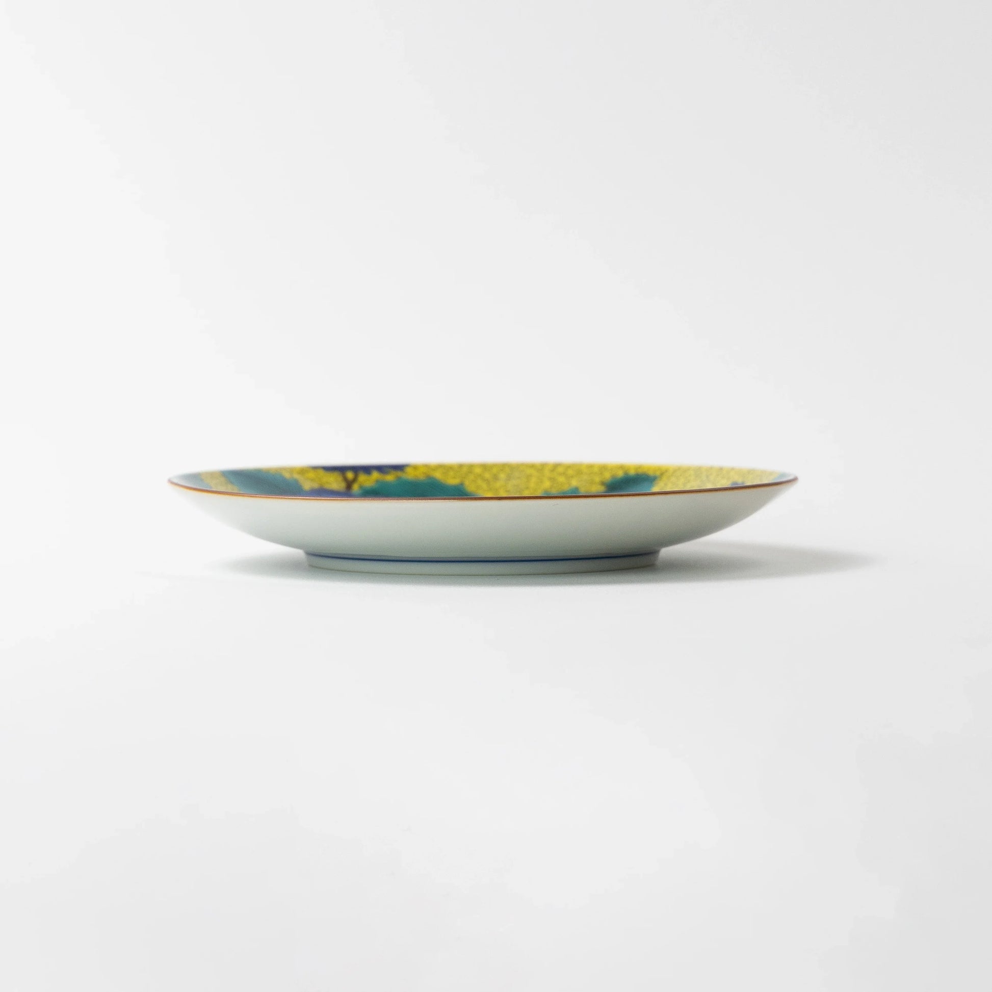 九谷焼 5号皿 古九谷青手土坡に牡丹図 – 漆陶舗あらき 輪島塗 九谷焼