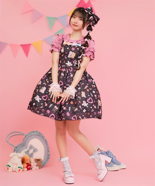 ハッピーバカンス柄ジャンスカ | kawaii | axes femme online shop