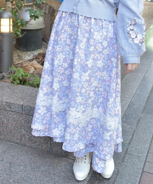 サクラ柄フレアスカート | axes femme online shop