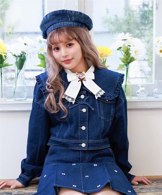 リボンデザインデニムジャケット | axes femme online shop