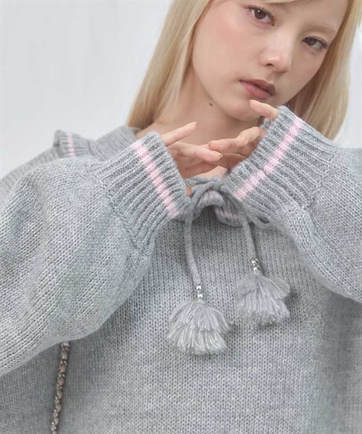 フリルカラーセーラーニット | axes femme online shop