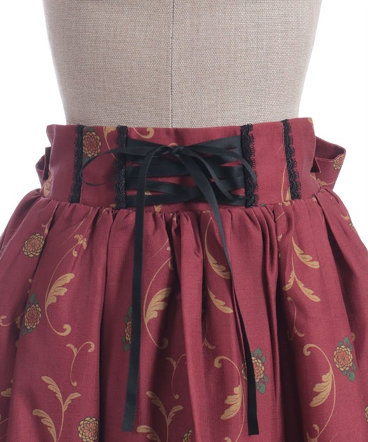 菊と狐柄スカート【期間限定価格】 | Chalmiere | axes femme onlineshop