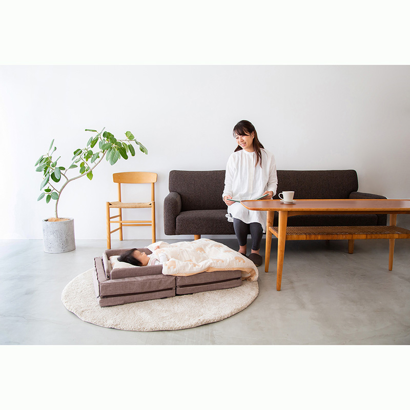 ファルスカ コンパクトベッド Free メランジブラウン 通販 | ベビー