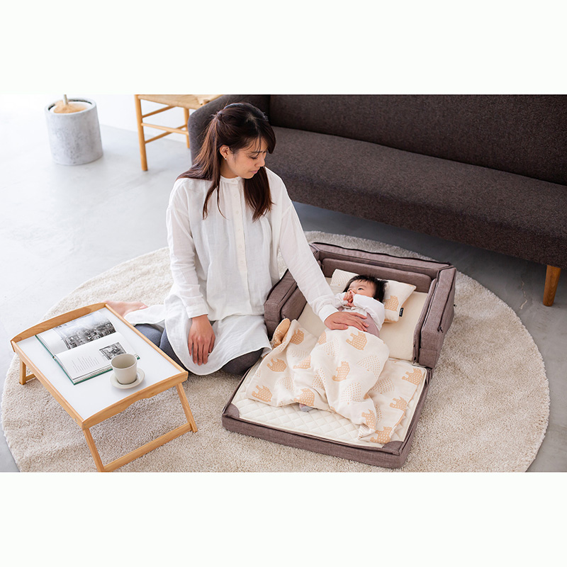 ファルスカ コンパクトベッド Free メランジブラウン 通販 | ベビー