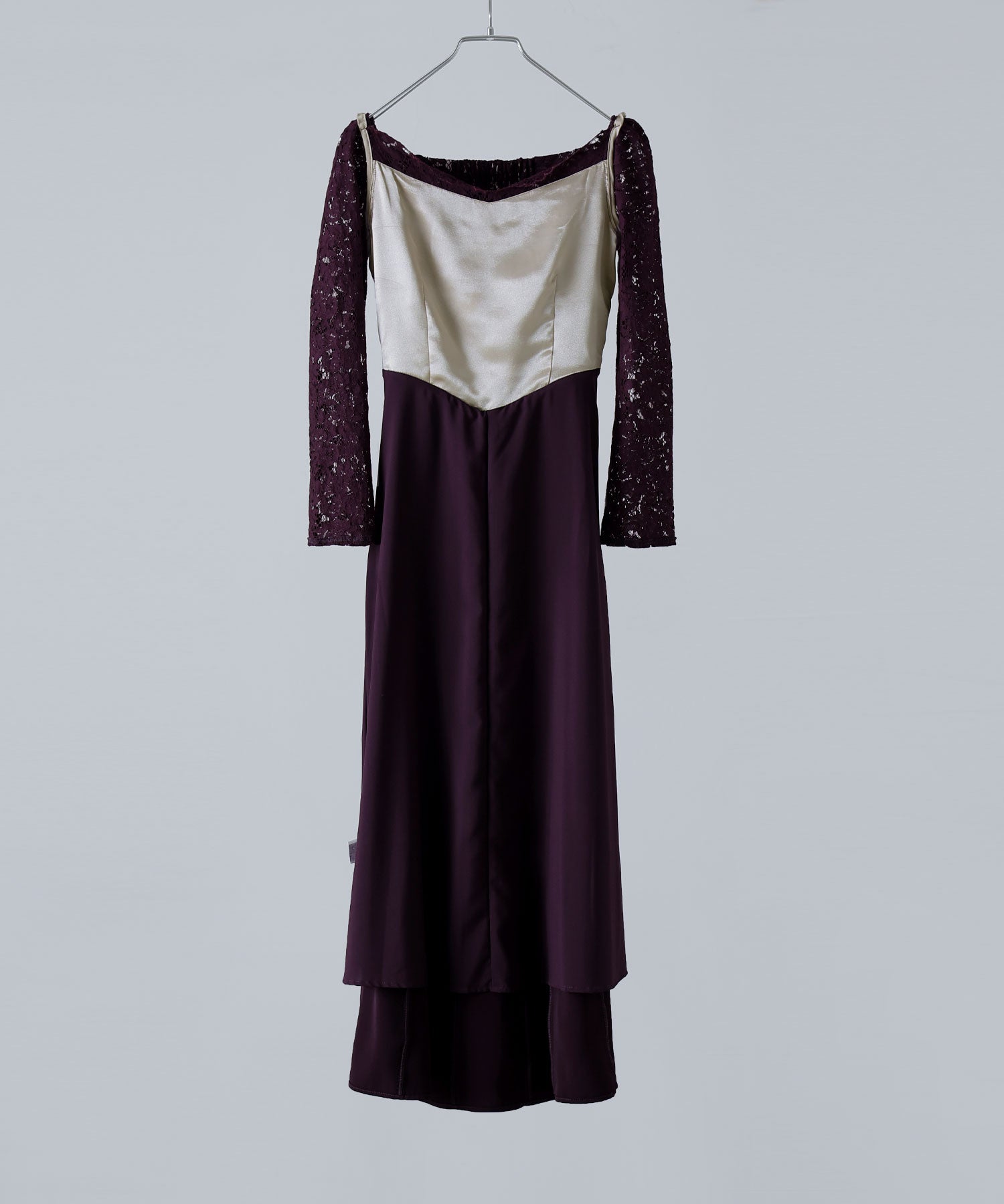 バレエネックスカラップレース｜パーティードレス・結婚式ワンピース