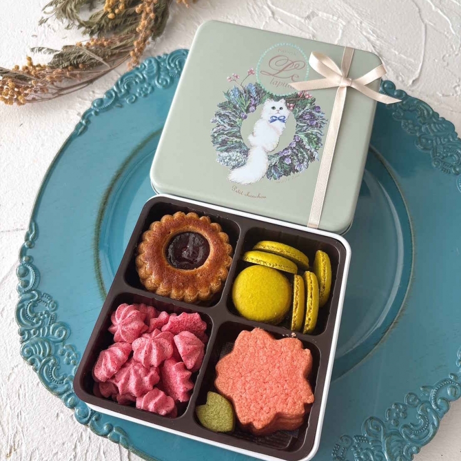 お色を選べる】プティ・シュシュ焼菓子缶（猫ちゃん・バレンタイン