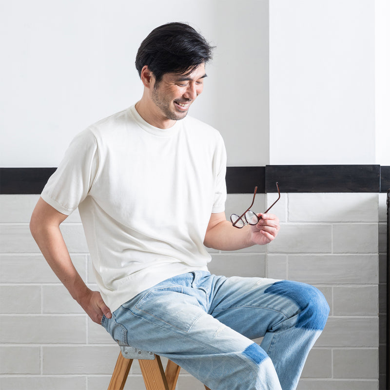 日本製】水洗い可能 シルク100％ 半袖ニットTシャツ – circlelabo