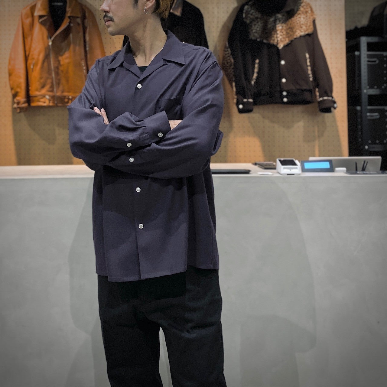 50'S SHIRT L/S ( TYPE-1 ) #D-PURPLE [25SSE-WMS-OC01]_WACKO MARIA