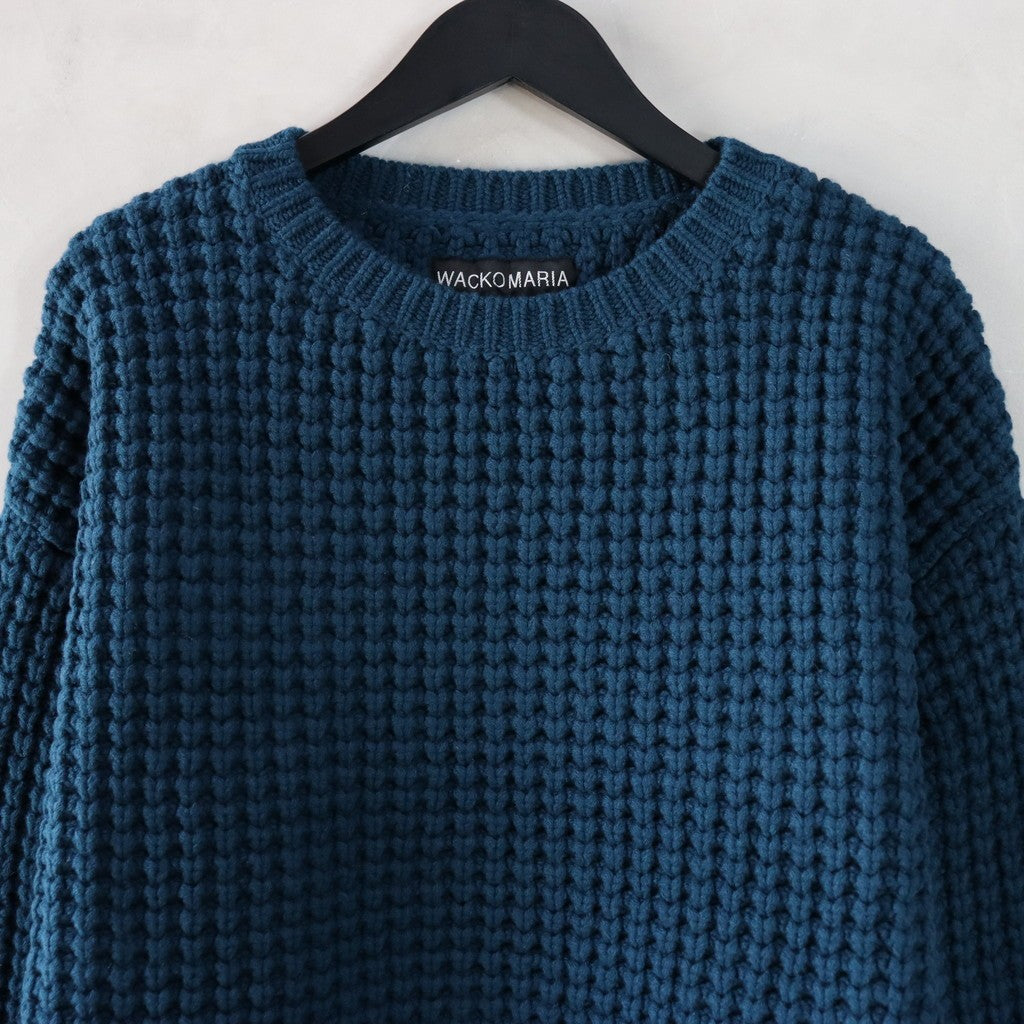WAFFLE KNIT SWEATER #GREEN [24FW-WMK-KN01]_WACKO MARIA