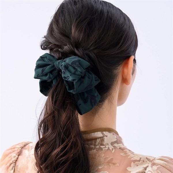 販路限定】フラッフィーリボン バナナクリップ(グリーン) | バナナ