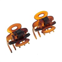 販路限定】ドームクリップ 2個セット(ブラウンミックス) | ベース