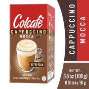 Colcafe Cappuccino Mocca Box, 6 Count, 3.8 oz — Cordialsa USA