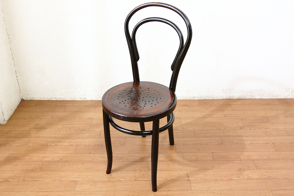 フランスアンティークMundus製ベントウッドチェア/木製椅子イス(92-65