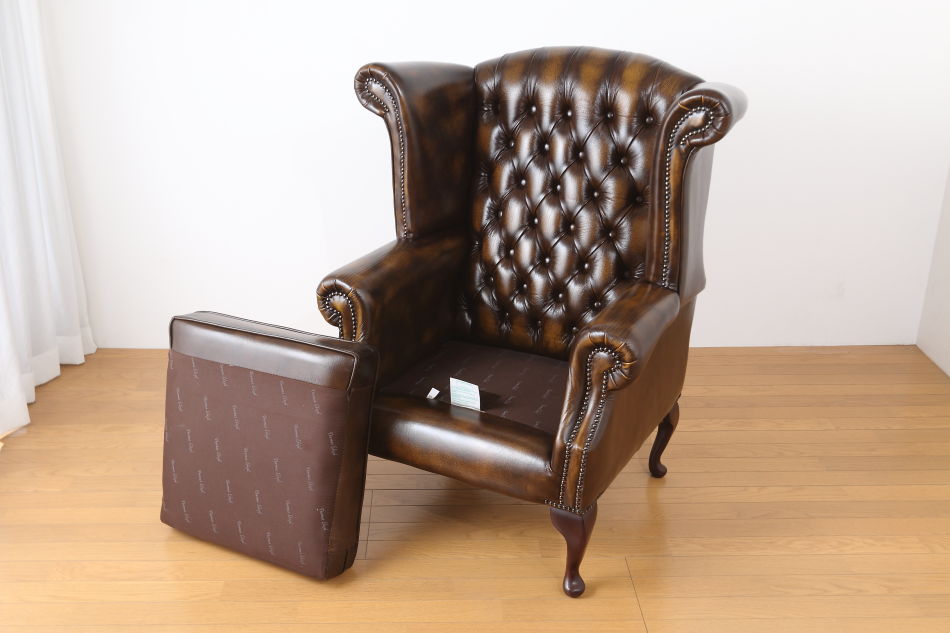 Thomas Lloyd チェスターフィールド アンティークブラウンレザー