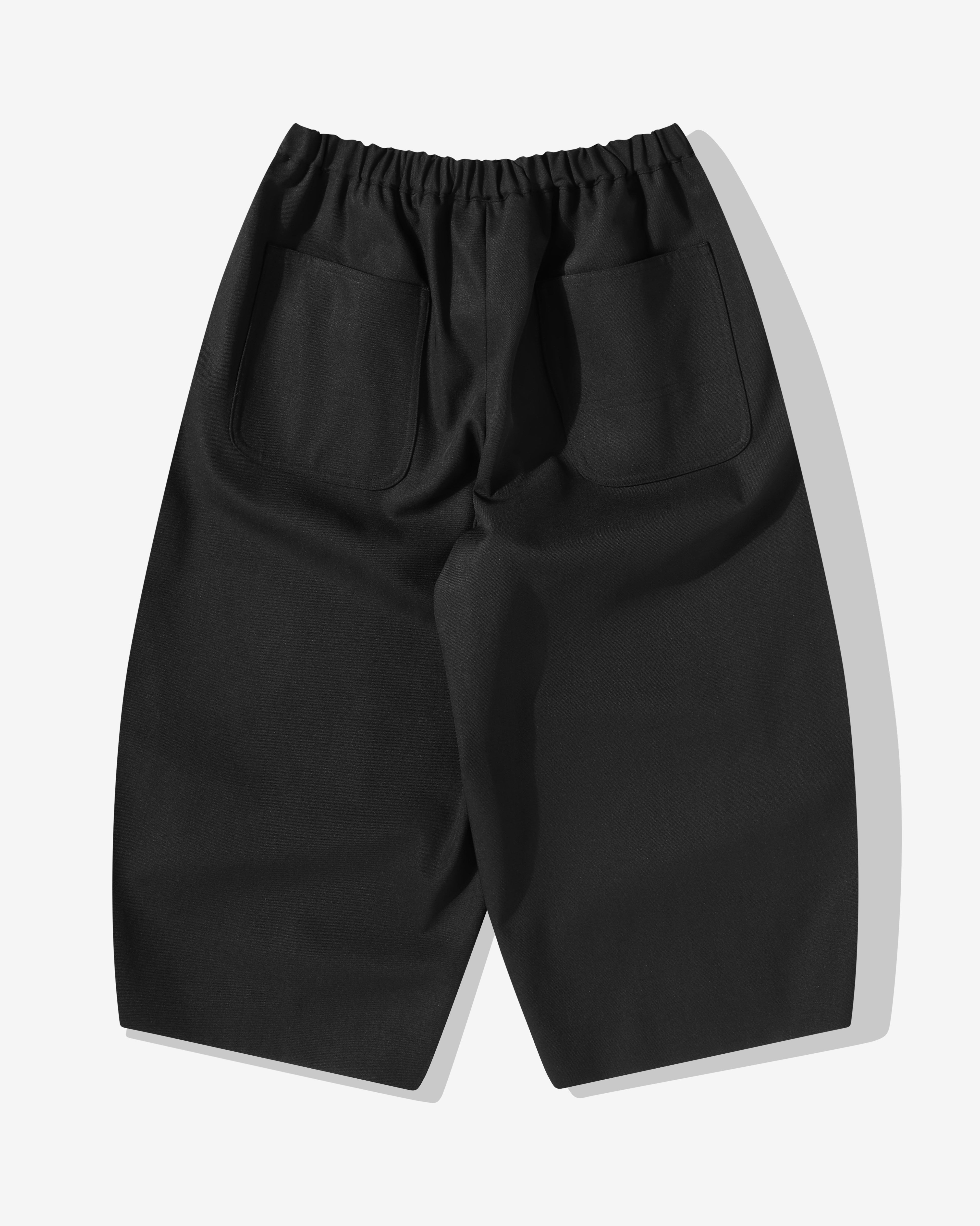 Black Comme Des Garçons: Polyester Wide Leg Pant (Black) | DSML E-SHOP