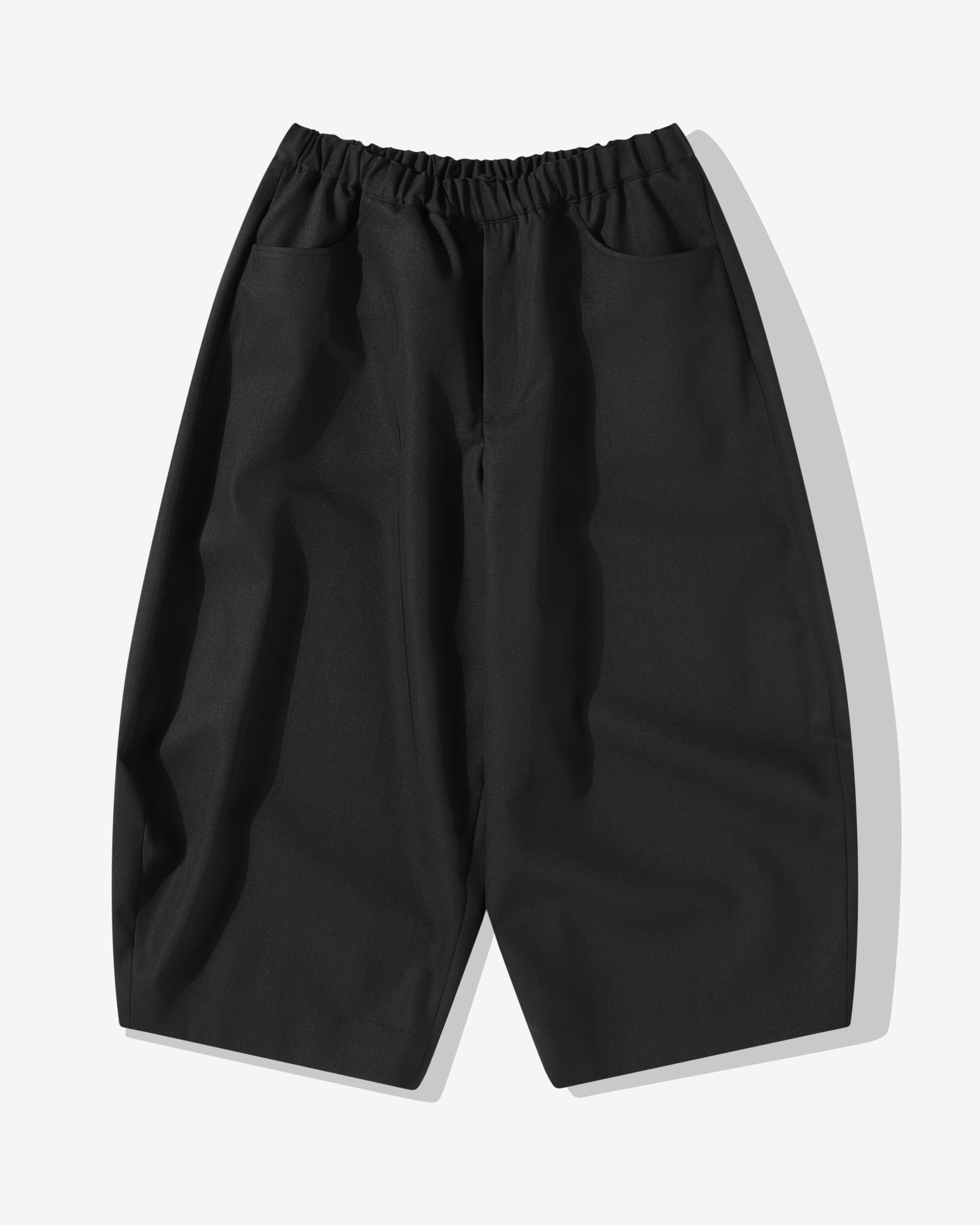 Black Comme Des Garçons: Polyester Wide Leg Pant (Black) | DSML E-SHOP